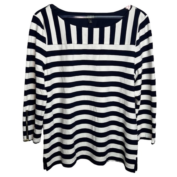 Talbots Long Sleeve Striped Blouse - Picture 1 of 7